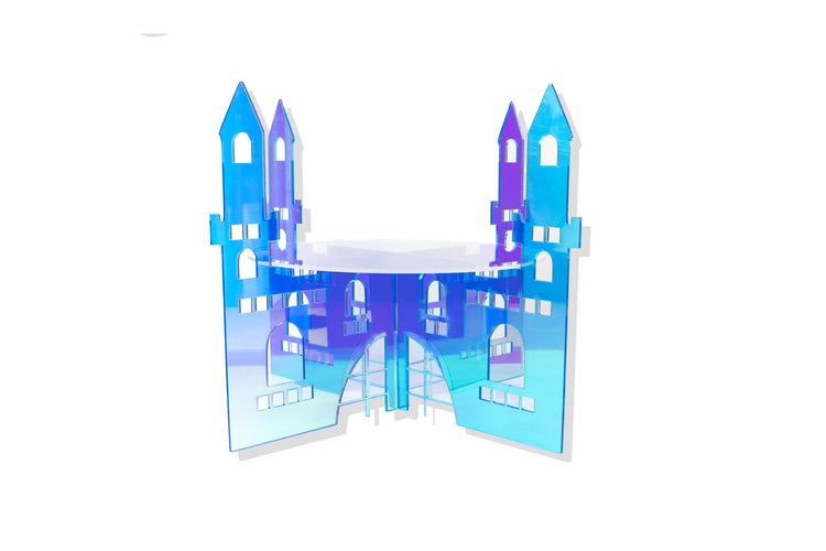 Rainbow Mirror Castle Cake Stand
