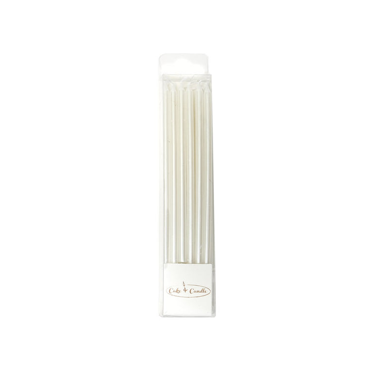 12cm Tall White Cake Candle 12pk