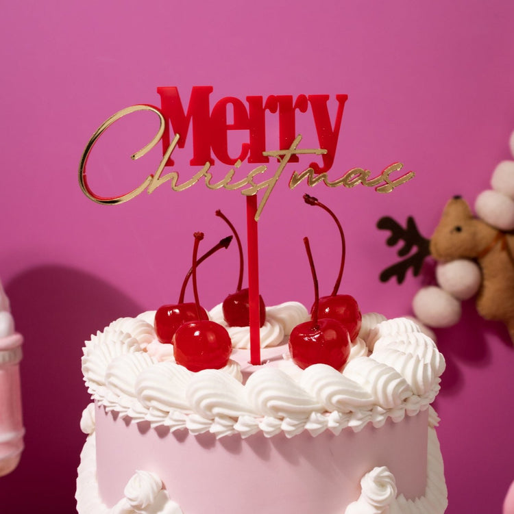 Merry Christmas Cake Topper